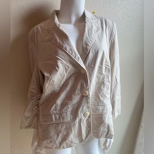 Old Navy Tan & White Button Front Blazer, size XL